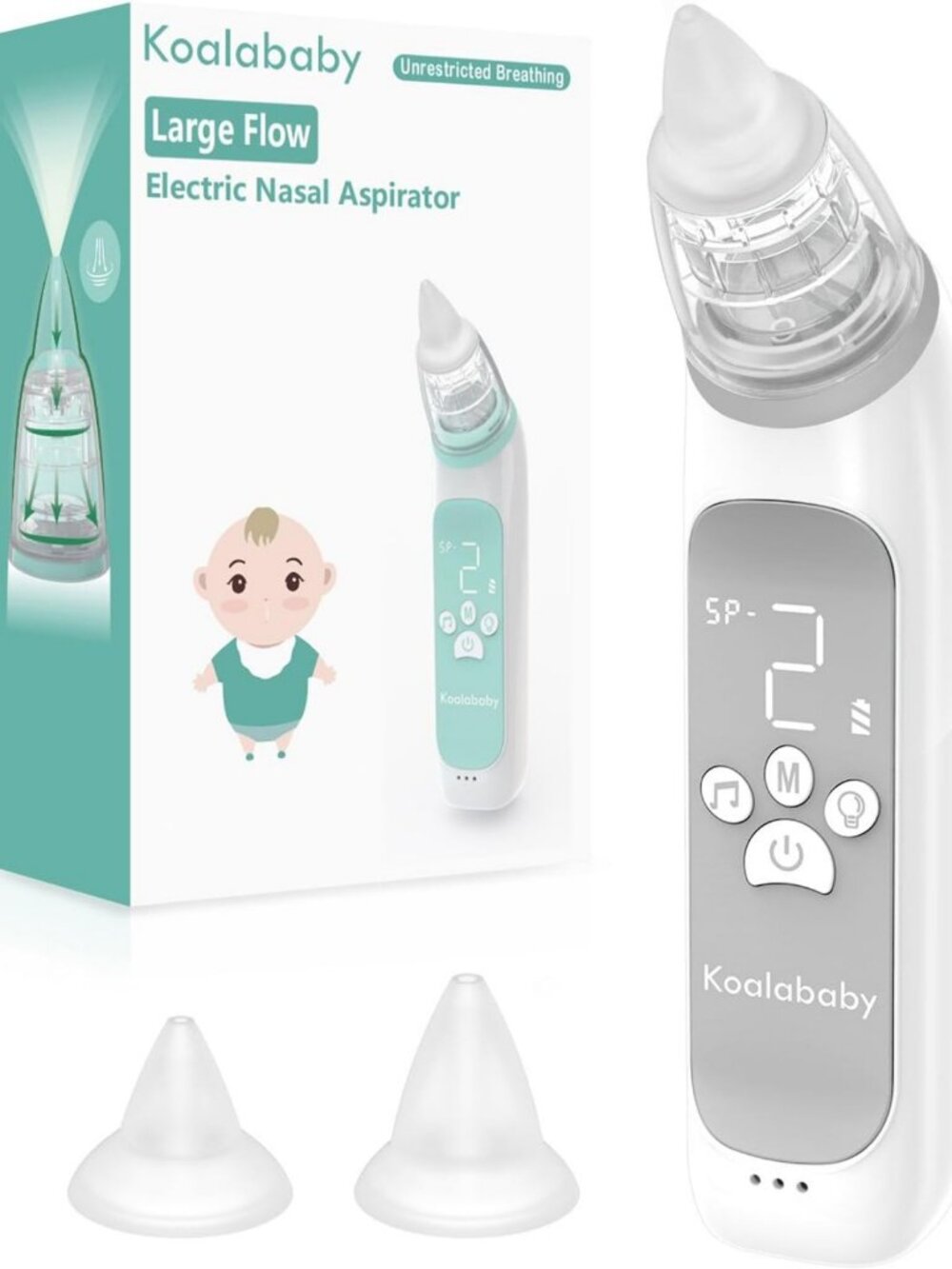 Electric Baby Nasal Aspirator - High-Flow Nose Sucker for Infants & Toddlers